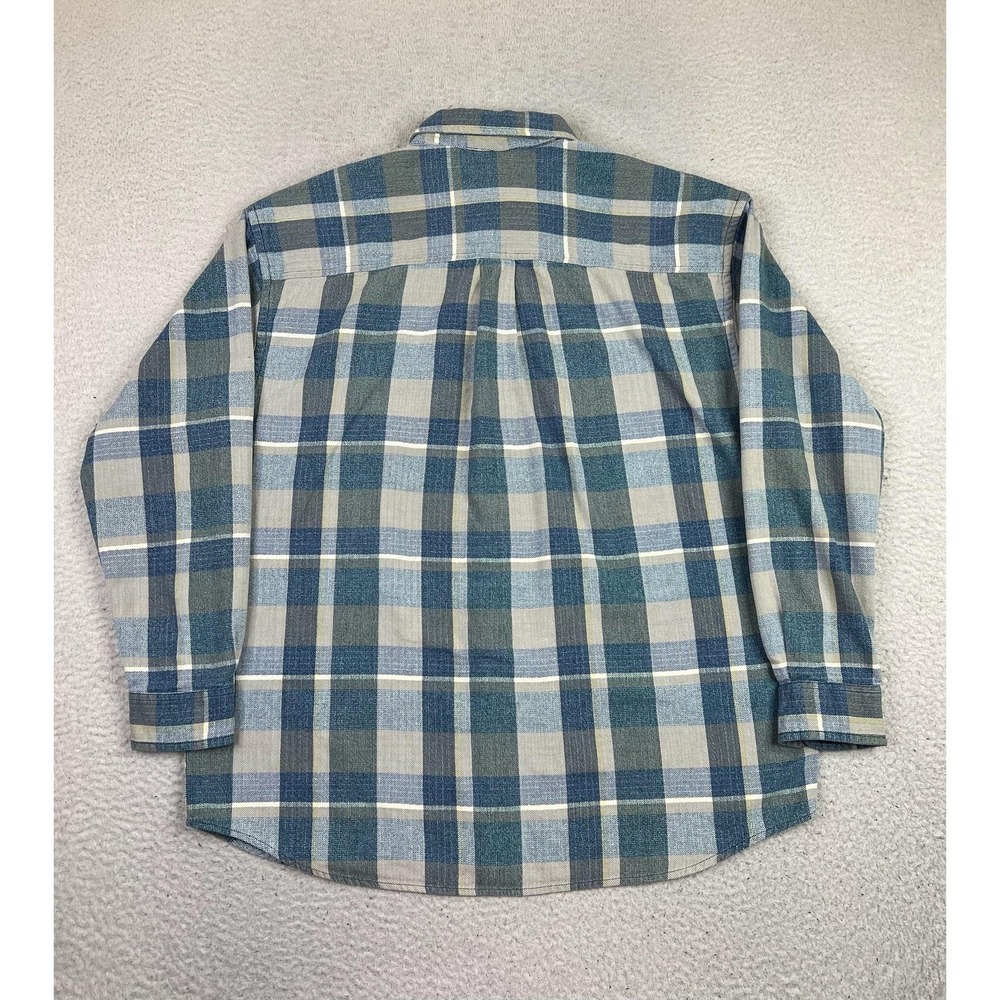 The Disney Store Tigger Shirt Mens Large Blue Plaid Button Up Embroidered Pooh - Picture 2 of 9